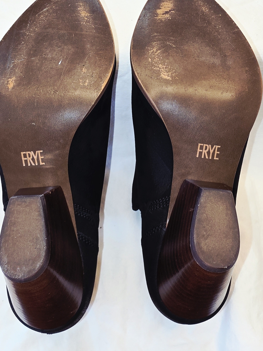 FRYE AND CO. Black Suede Cutout Ankle Booties - Picture 7 of 9